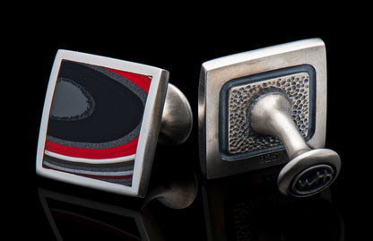 William Henry CUFFLINK Fordite Duo CL FD