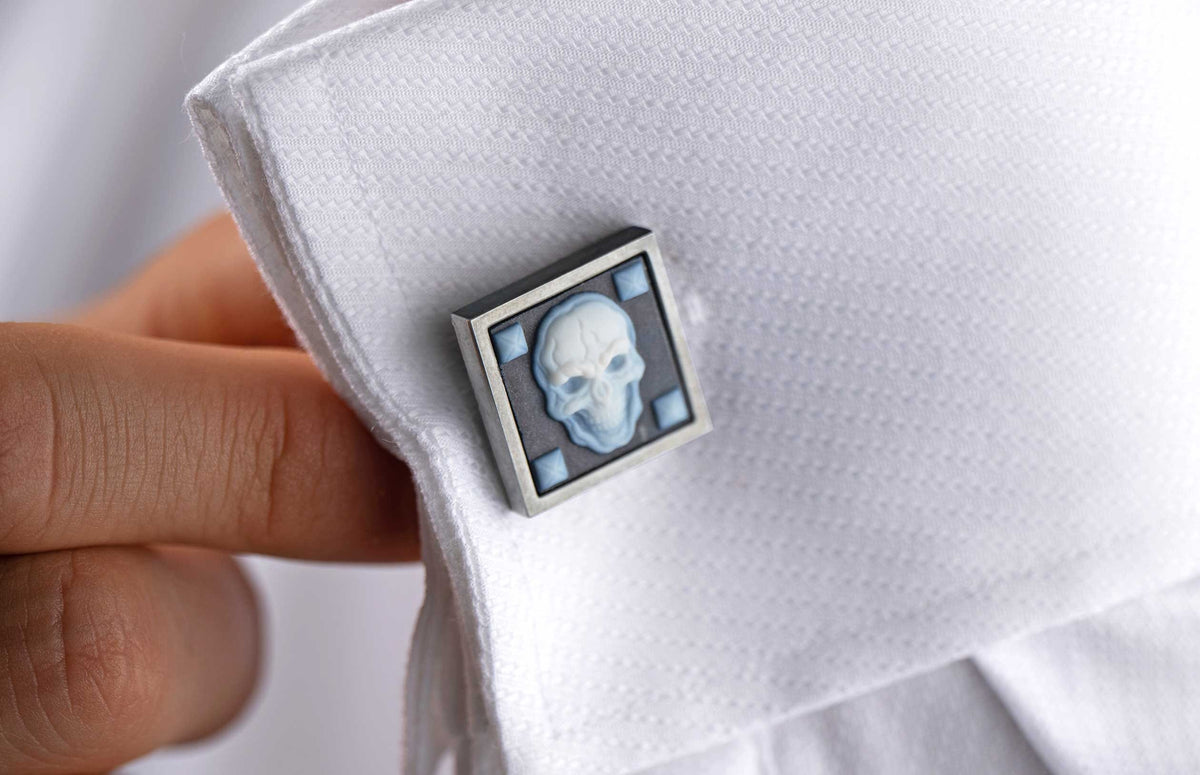William Henry CUFFLINK Skull Duo CL SKULL