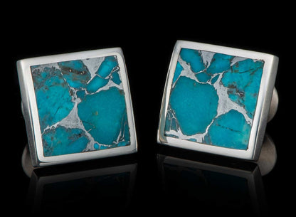 William Henry CUFFLINK Turquoise Duo CL TQ