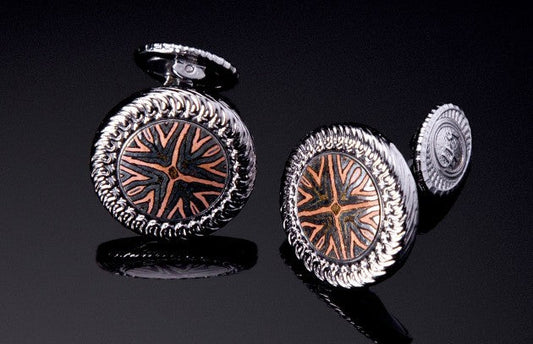 William Henry Mokume Cufflinks