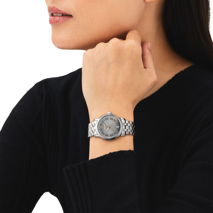 Montblanc Tradition Automatic Date 32 mm - Steel - Gray - Montblanc® US MB132317