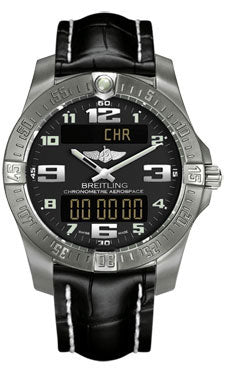 Breitling Aerospace Evo Croco Strap - Tang Buckle E7936310/BC27-croco-black-tang Men's Watch
