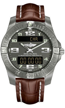 Breitling Aerospace Evo Croco Strap - Deployant Buckle E7936310/F562-croco-brown-deployant Men's Watch