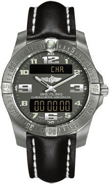 Breitling Aerospace Evo Leather Strap - Deployant Buckle E7936310/F562-leather-black-deployant Men's Watch