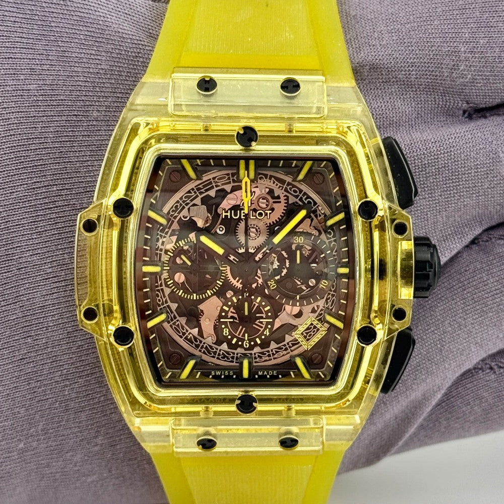 Pre-Owned Hublot Spirit Of Big Bang Yellow Sapphire 641.JY.0190.RT