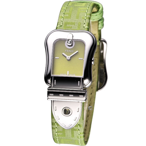 Fendi' B. Watch Fendi Ladies - Green Dial Stainless Steel Case Quartz Movement F370288F