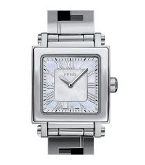 Fendi Quadro women watch- MOP Dial Stainless Steel Case Quartz Movement F605024000