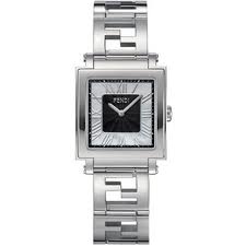 Fendi Quadro women watch- Silver Dial Stainless Steel Case Quartz Movement F605031000