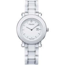 Fendi F642140 Ladies Watch Round White Dial Ceramic