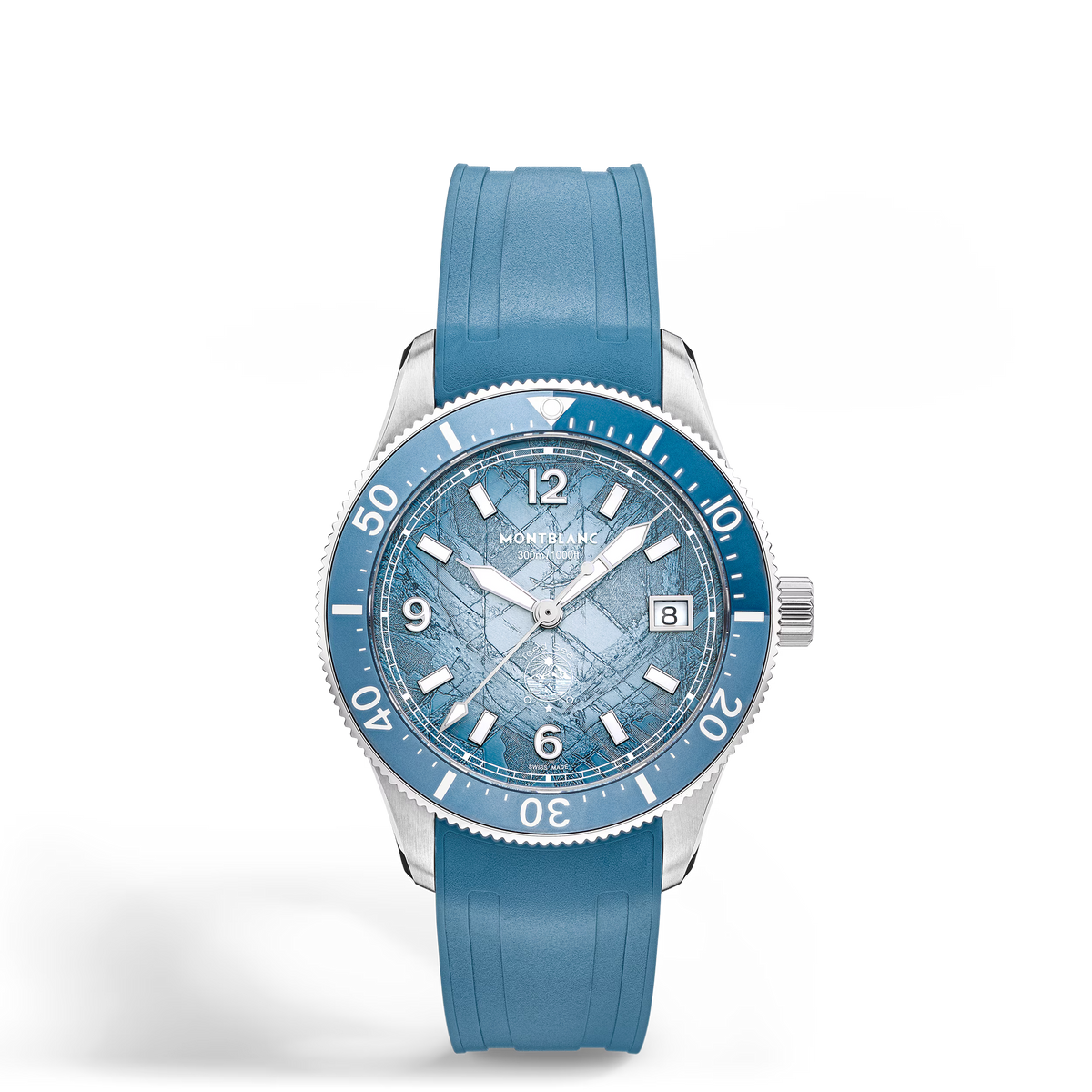 Montblanc Iced Sea Automatic Date 0 Oxygen - STEEL, ALUMINIUM - Light blue - Montblanc® US MB134023