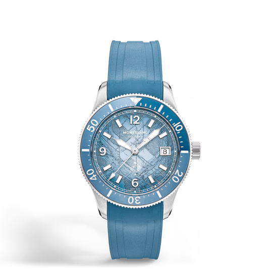 Montblanc Iced Sea Automatic Date 0 Oxygen - STEEL, ALUMINIUM - Light blue - Montblanc® US MB134023