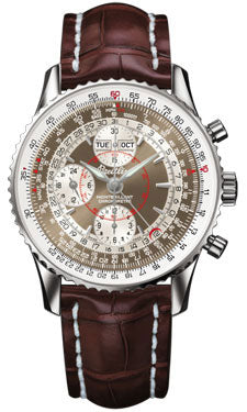 Breitling - Montbrillant Datora Stainless Steel A2133012/Q577-croco-brown-tang Men's Watch