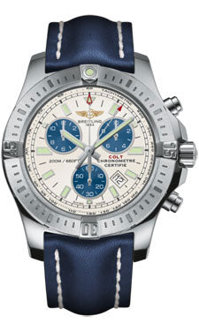 Breitling - Colt Chronograph Leather Strap - A7338811/G790-leather-blue-tang Men's Watch