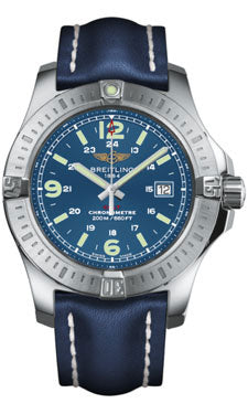 Breitling - Colt Quartz Leather Strap - A7438811/C907-leather-blue-tang