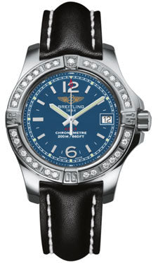 Breitling Watches - Colt Lady Diamond Bezel - Leather Strap - A7738853/C908-leather-black-tang Men's Watch