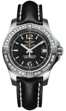 Breitling Watches - Colt Lady Diamond Bezel - Leather - A7738853/BD46-leather-black-tang Men's Watch