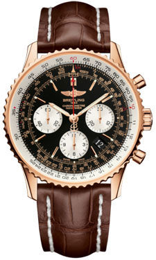 Breitling Navitimer 01 RB012012/BA49 Croco Brown Deployant Mens Watch