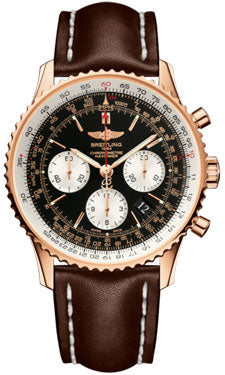 Breitling Navitimer 01 RB012012/BB07 Brown Leather Strap Tang Mens Watch