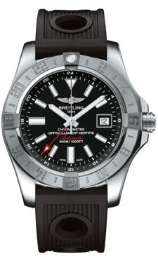 Breitling Avanger II GMT A3239011/BC35 Black Ocean-Racer Deployant Mens Watch