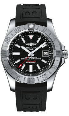 Breitling Avanger II GMT A3239011/BC35 Black Diver-Pro-iii Deployant Mens Watch