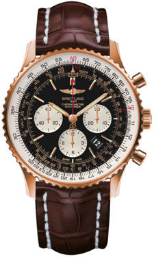 Breitling Navitimer 01 RB012721/BD10 46mm Red Gold Croco brown Strap Tang Mens Watch