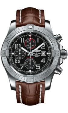 Breitling Avanger II GMT A1337111/BC28 Brown Croco Tang Mens Watch