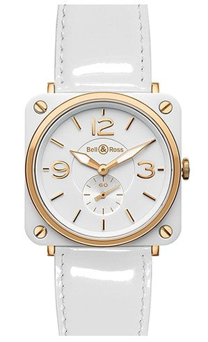 Bell & Ross BR-S Ceramic White Dial & Gold Watch