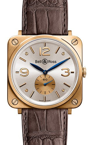 Bell & Ross BR-S Gold Silver Dial Watch