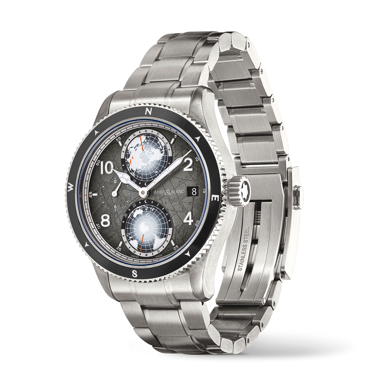 Montblanc 1858 Geosphere 0 Oxygen The 8000 - TITANIUM, STEEL, CERAMIC - Gray - Montblanc® US MB130982
