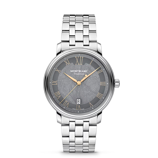 Montblanc Tradition Automatic Date 40 mm - Steel - Gray - Montblanc® US MB132433