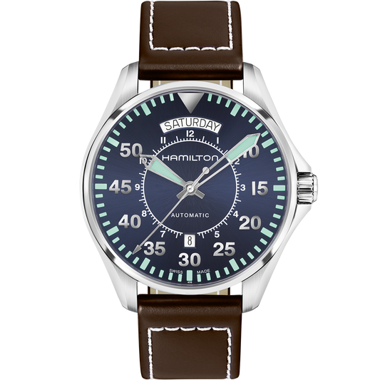 Khaki Aviation Pilot Day Date Auto