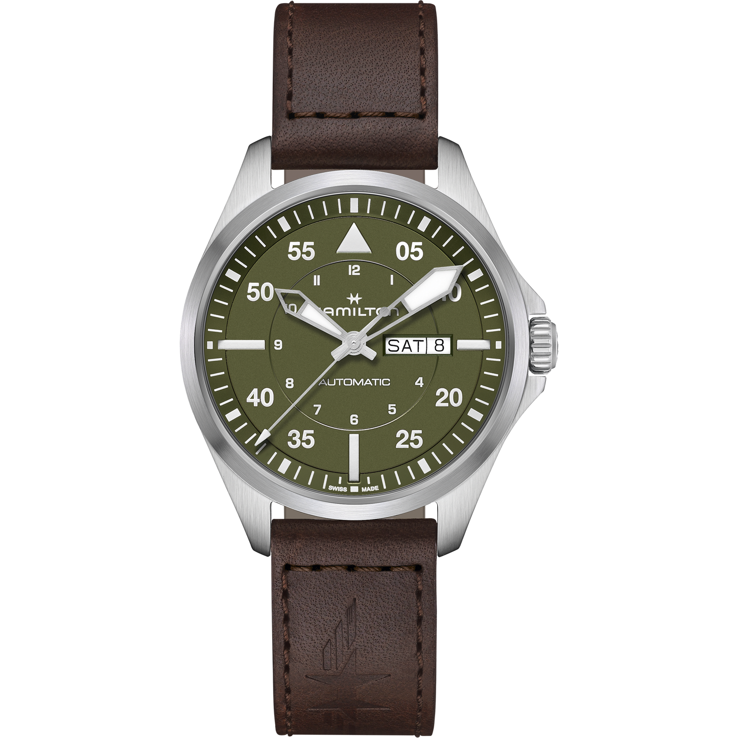 Khaki Aviation Pilot Day Date Auto