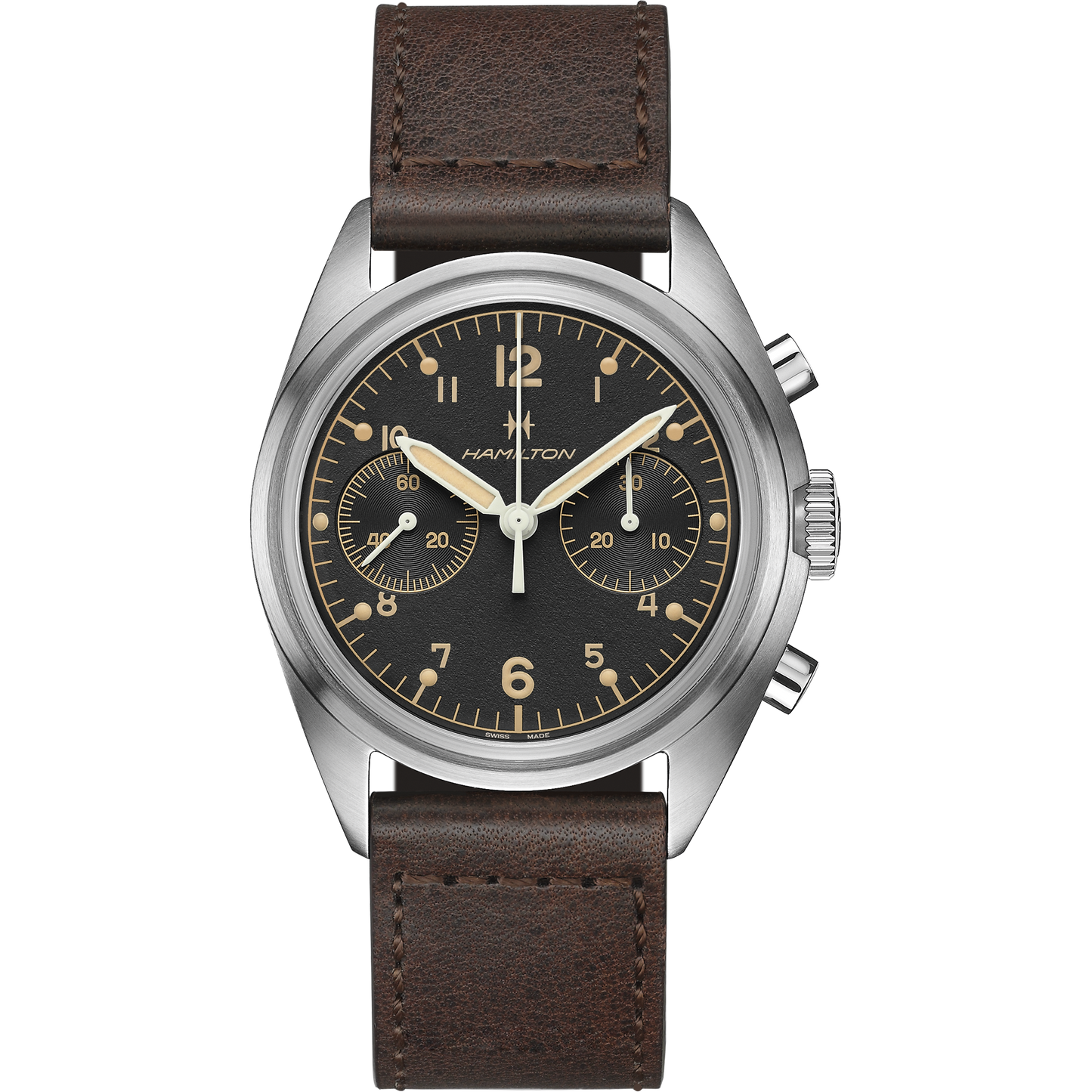 Khaki Aviation Pilot Pioneer Mechanical Chrono