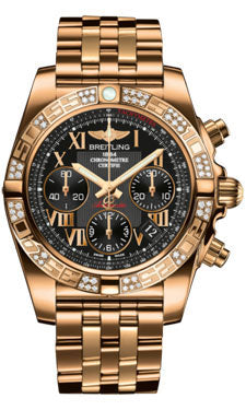 Breitling Chronomat 41 Rose Gold Diamond Bezel - Rose Gold Bracelet HB0140AA/BC08-pilot-rose-gold Men's Watch