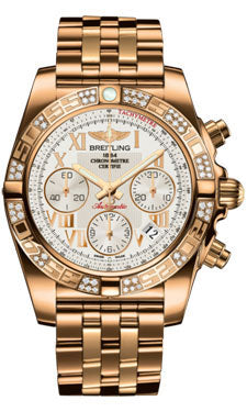 Breitling Chronomat 41 Rose Gold Diamond Bezel - Rose Gold Bracelet HB0140AA/G759-pilot-rose-gold Men's Watch