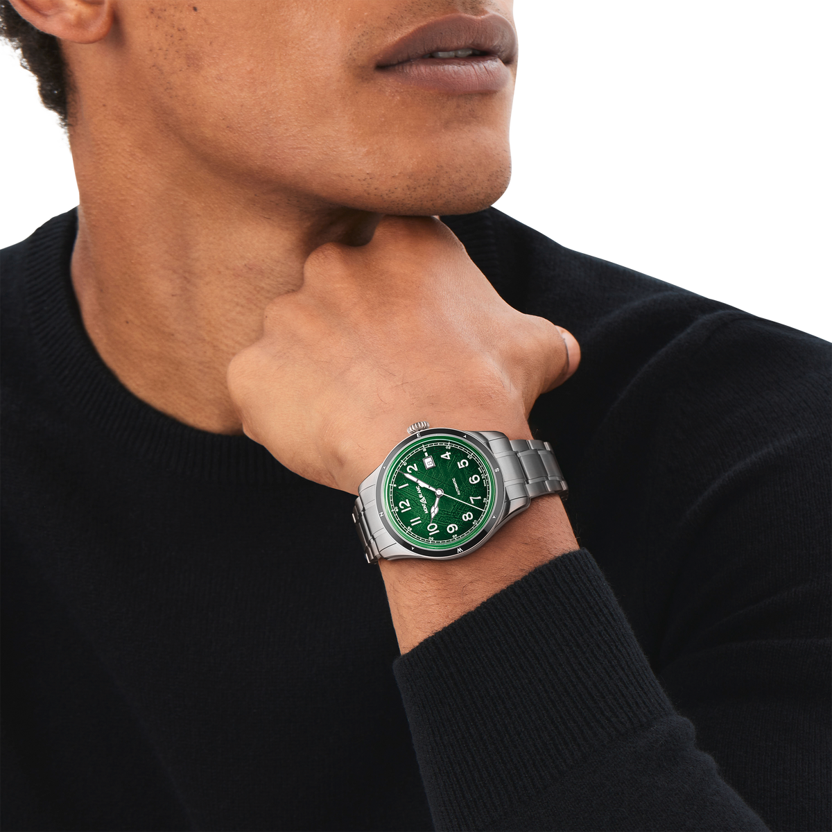 Montblanc 1858 Automatic Date 0 Oxygen - Steel - Ceramic - Green - Montblanc® US MB133269