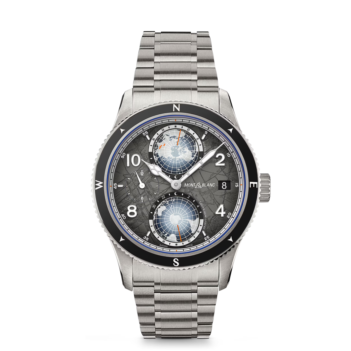 Montblanc 1858 Geosphere 0 Oxygen The 8000 - TITANIUM, STEEL, CERAMIC - Gray - Montblanc® US MB130982