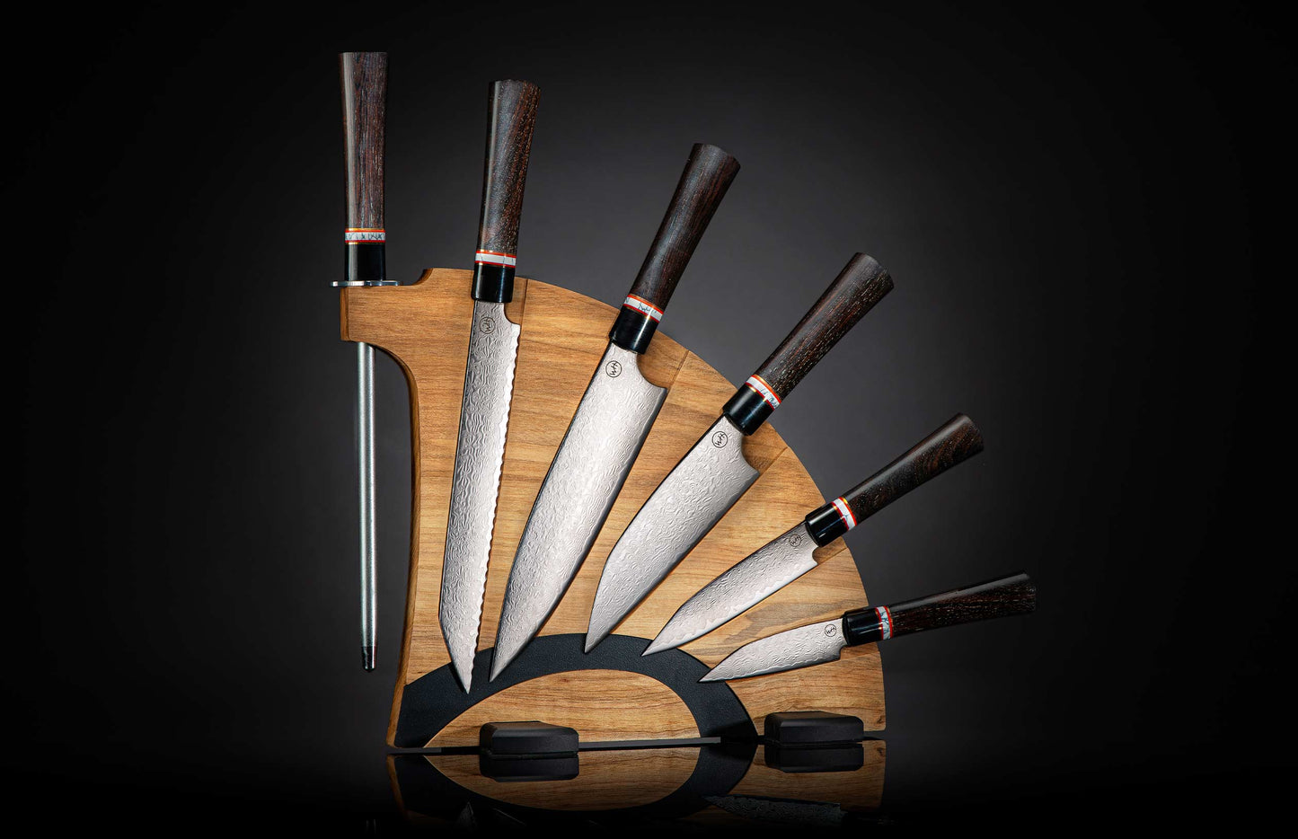 William Henry K20 Kultro Gourmet Chef Knives - Ironwood / Black Walnut K20-IRW