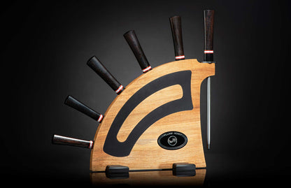 William Henry K20 Kultro Gourmet Chef Knives - Ebony / Red Maple K20-ERM