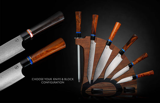 William Henry K20 Kultro Gourmet Chef Knives - Ironwood / Black Walnut K20-IRW