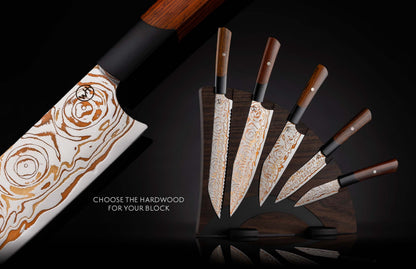 William Henry K22 Kultro Flare Chef Knives - Red Maple K22-RM