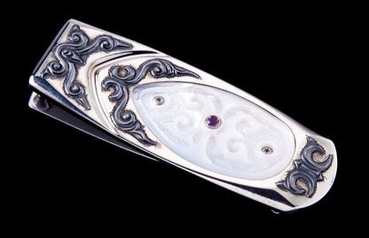 William Henry MONEY CLIP M1 Geneva 'Orchid' M1 ORCHID