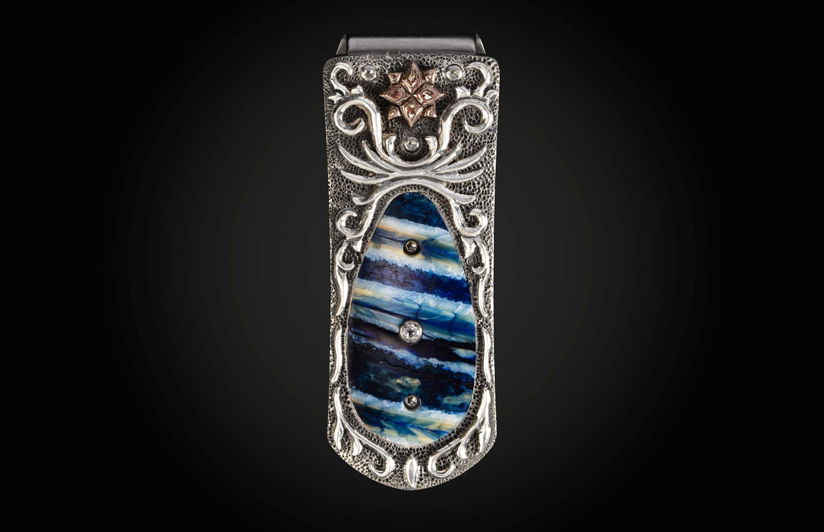 William Henry MONEY CLIP M3 Blue Water