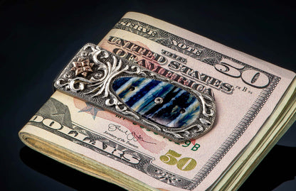 William Henry MONEY CLIP M3 Blue Water