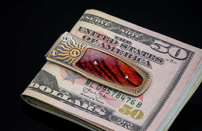 William Henry MONEY CLIP M4 Red Sun