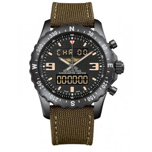 Breitling Chronospace M7836622-BD39-military-strap-tang Men's Watch