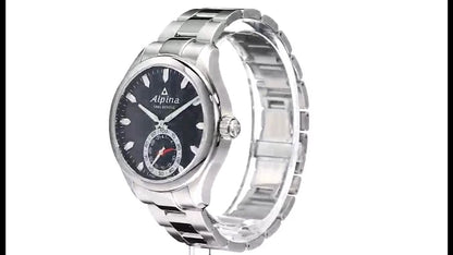ALPINA Horological Smart Watch Quartz Stainless Steel Black Dial On Bracelet Men's Watch AL-285BS5AQ6B