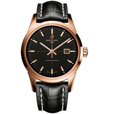 Breitling Transocean Red Gold R1036012/BA92-croco-black-folding