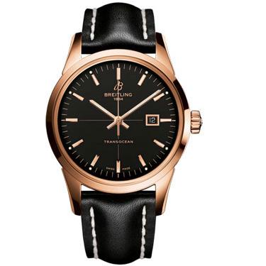 Breitling Transocean Red Gold R1036012/BA92-leather-black-folding