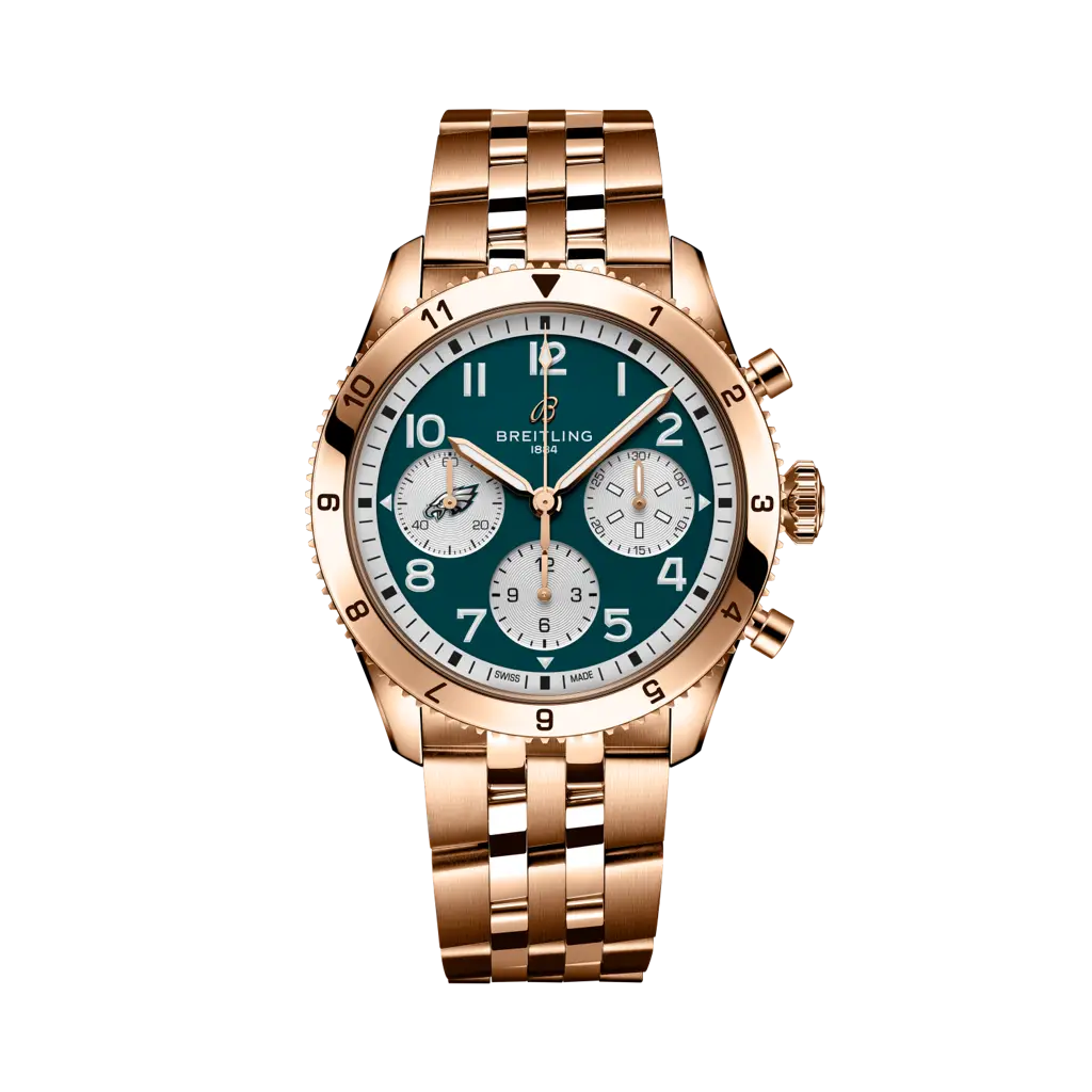 Breitling Classic AVI Chronograph 42 Super Bowl LIX Philadelphia Eagles Limited Edition R233802A1L1R1